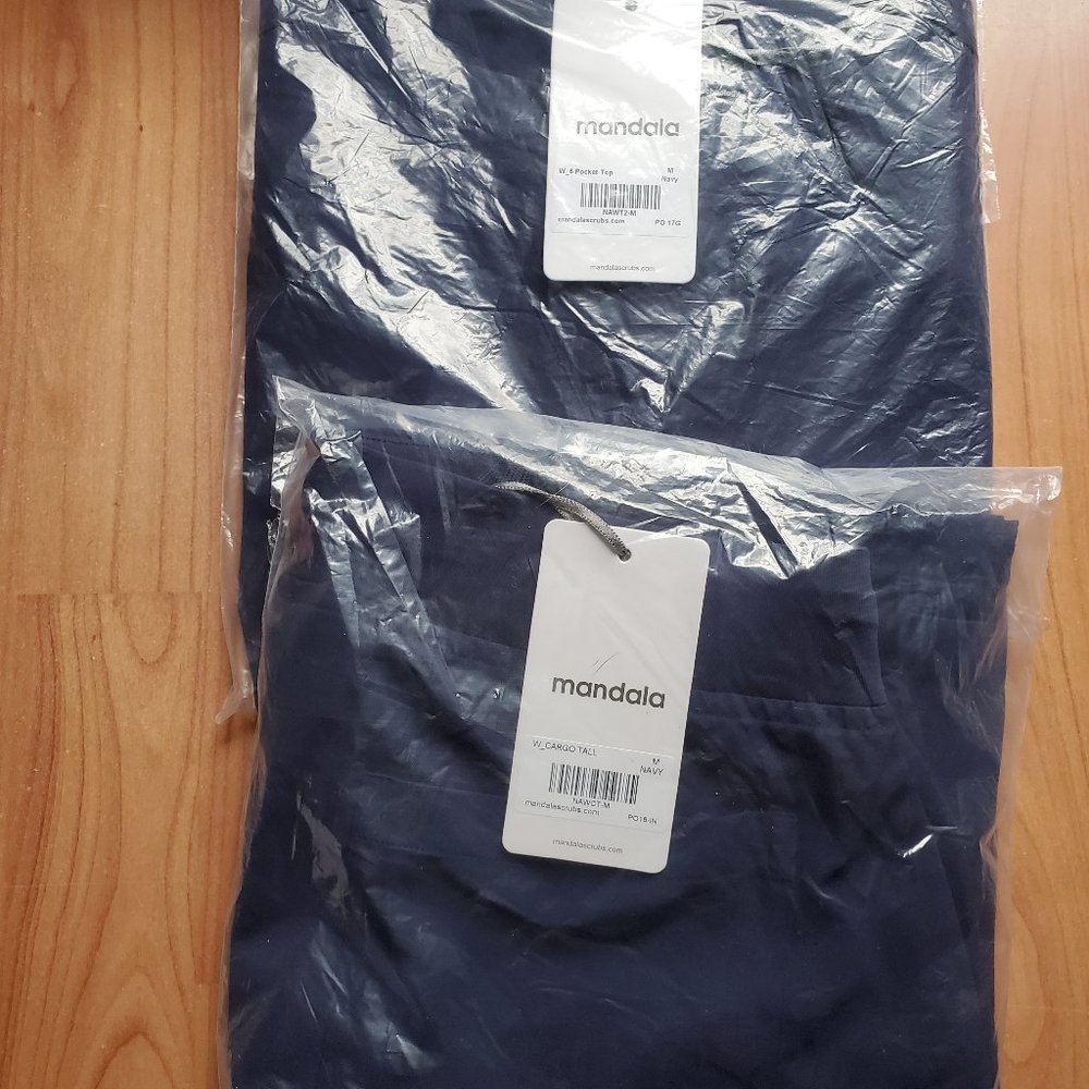 Mandala Navy Scrub Set